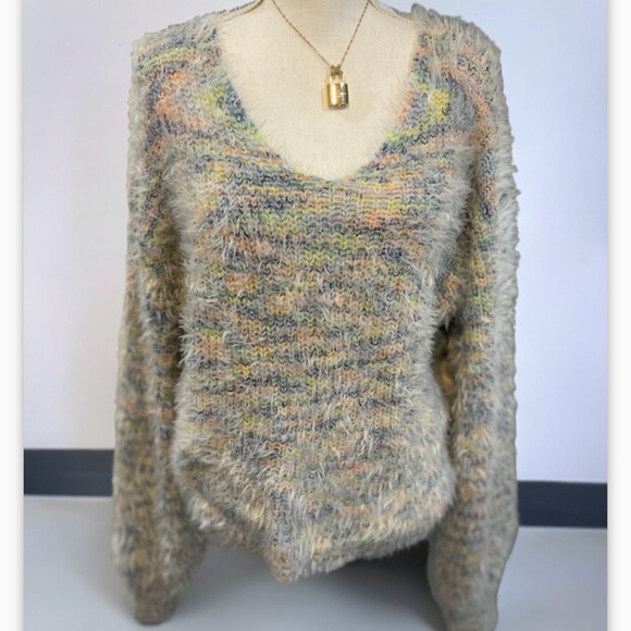 Free People V Neck Sweater - Picture 3 of 7